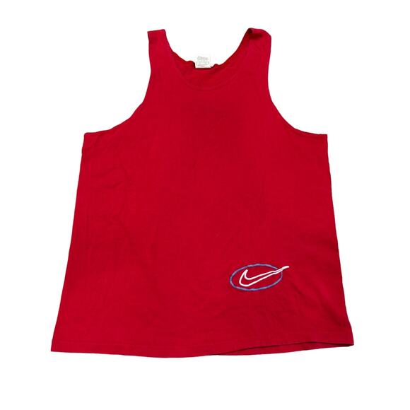 Rare Vintage 90s Nike Embroidered Swoosh Muscle Beach Tank Top Medium - Picture 1 of 11